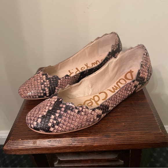 Sam Edelman Snake Print Leather Augusta Ballet Flats - Picture 2 of 7